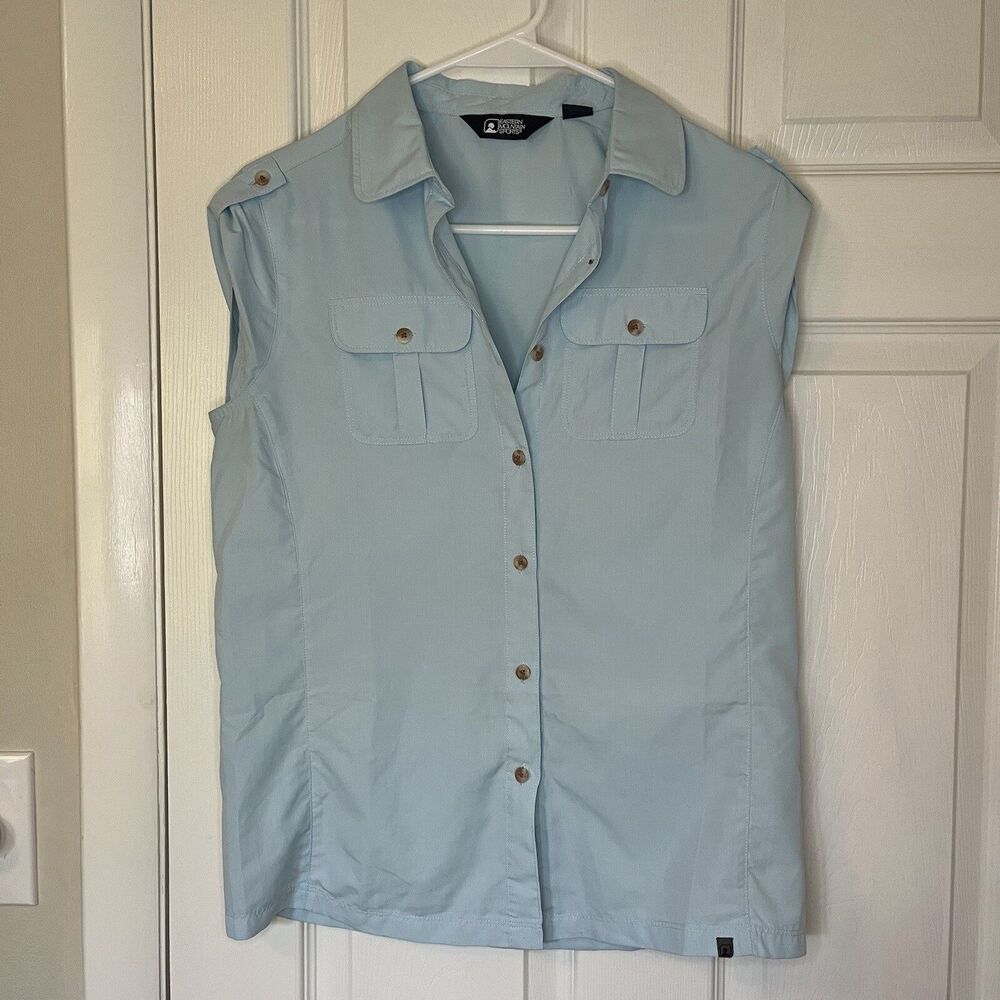 Eastern Mountain Sports Sleeveless Button-Up Outdoor Hiking Top Women Size XS